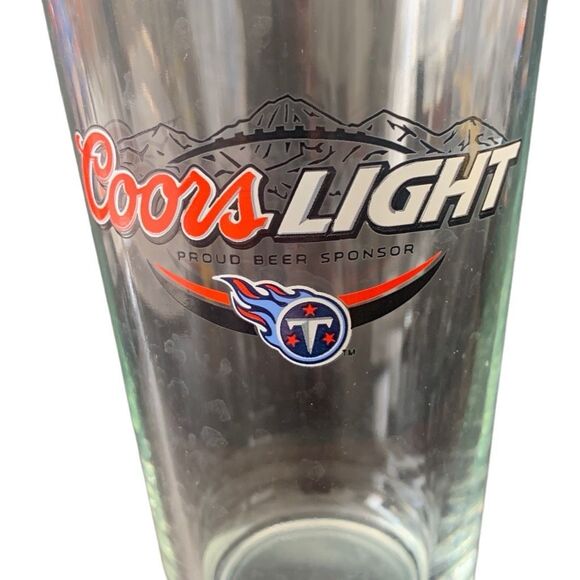 Pre Owned Coors Light Tennessee Titans NFL Football Beer Glass Support Your Team - Picture 5 of 13